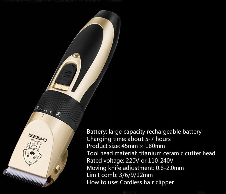 Electric Dog Hair Clipper and Shaver for Grooming